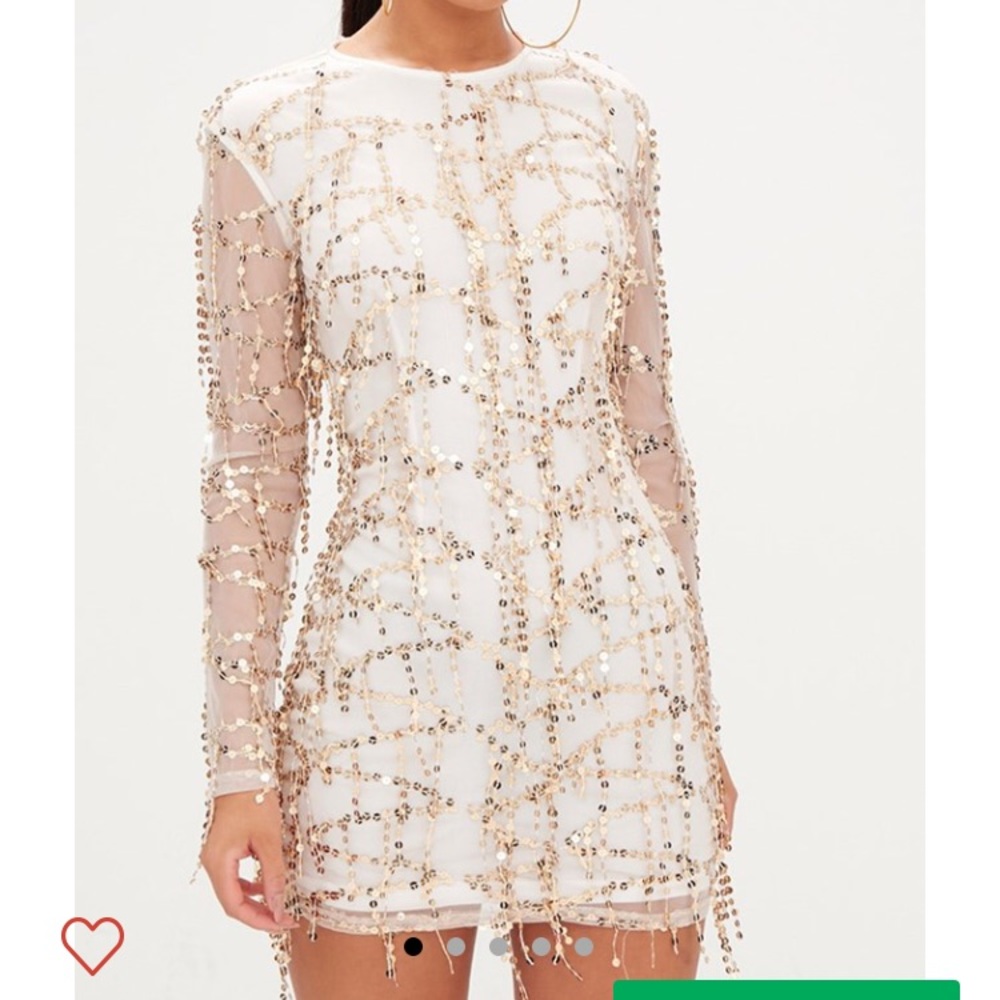 Gold sequin dress